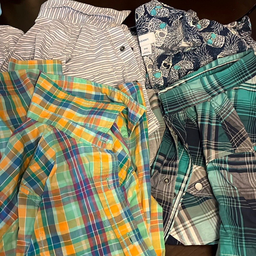 Boys size 8 Old Navy Button Down Shirts bundle